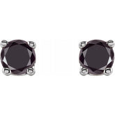 14K White 1/5 CTW Natural Black Diamond Stud Earrings